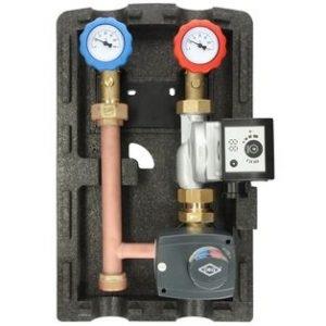 Verwarmingscircuit-set gemengd met servomotor en pomp